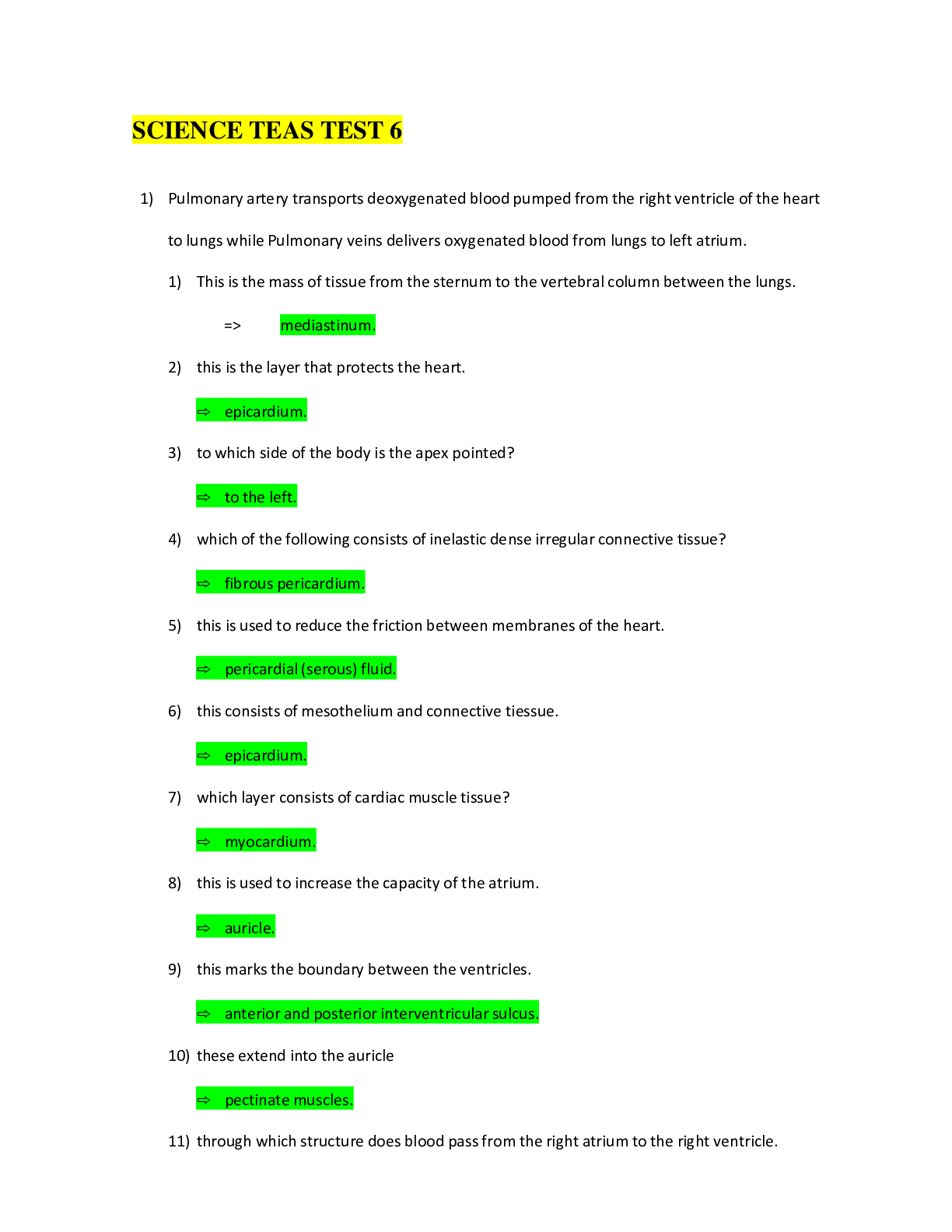 Preview image for SCIENCE TEAS TEST 6
